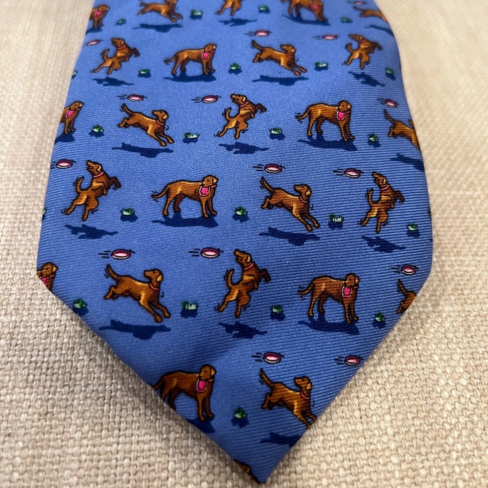 Bird dog bay mens tie - red golden retriever